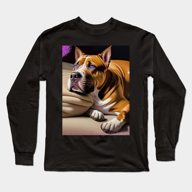 Amstaff Sleepy Long Sleeve T-Shirt by Enchanted Reverie